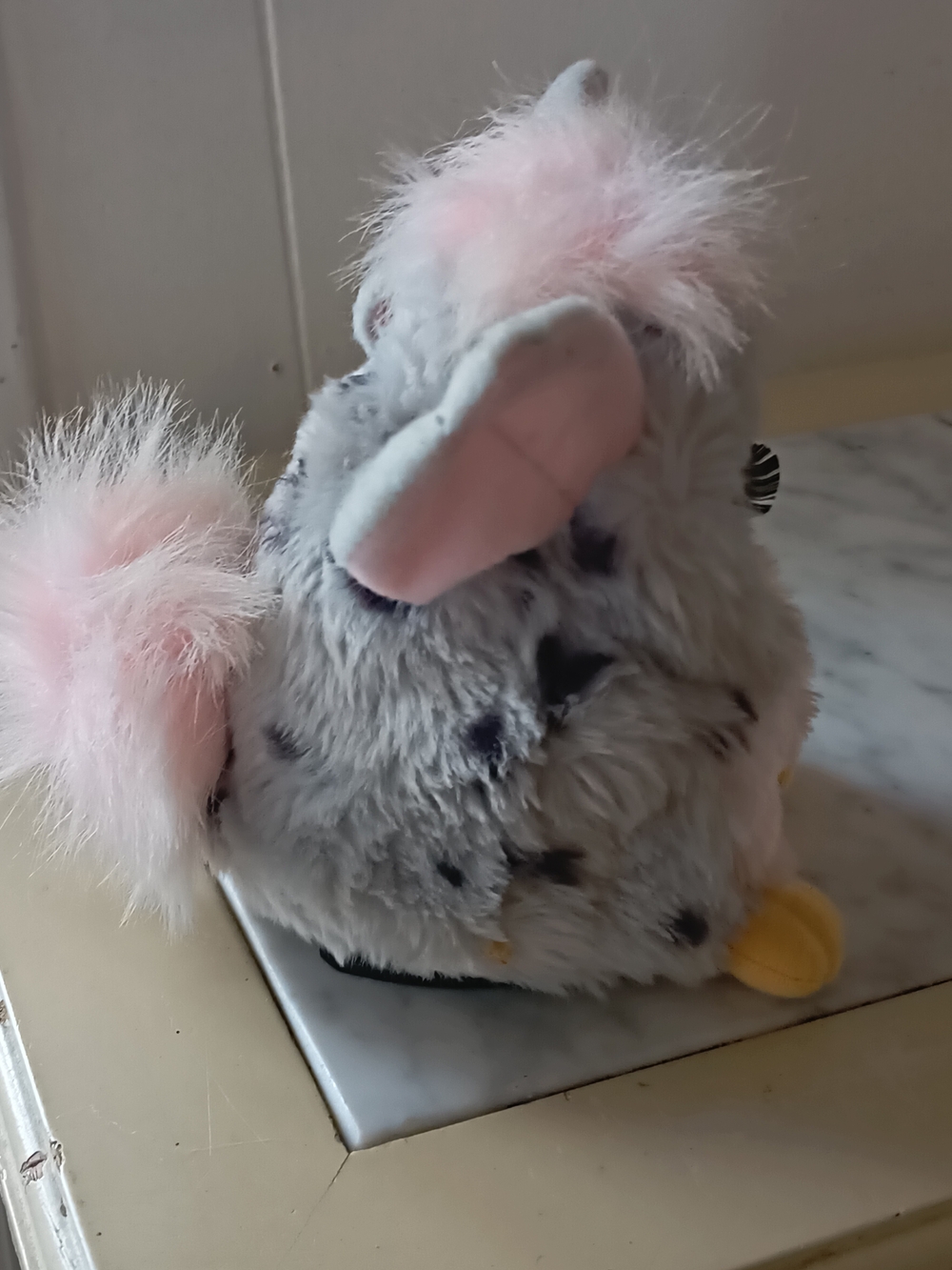 Vintage 1998 Furby Tiger Electronics Gen 1 Leopard Grey Pink BROWN EYE For Parts - Picture 7 of 8